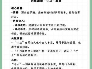 寸止挑战是啥(什么是寸止挑战？)