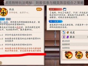 战国梦奇袭流独特玩法揭秘：刺客信条与精英阵容组合之策略战术探究