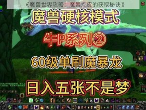 《魔兽世界攻略：魔暴龙皮的获取秘诀》