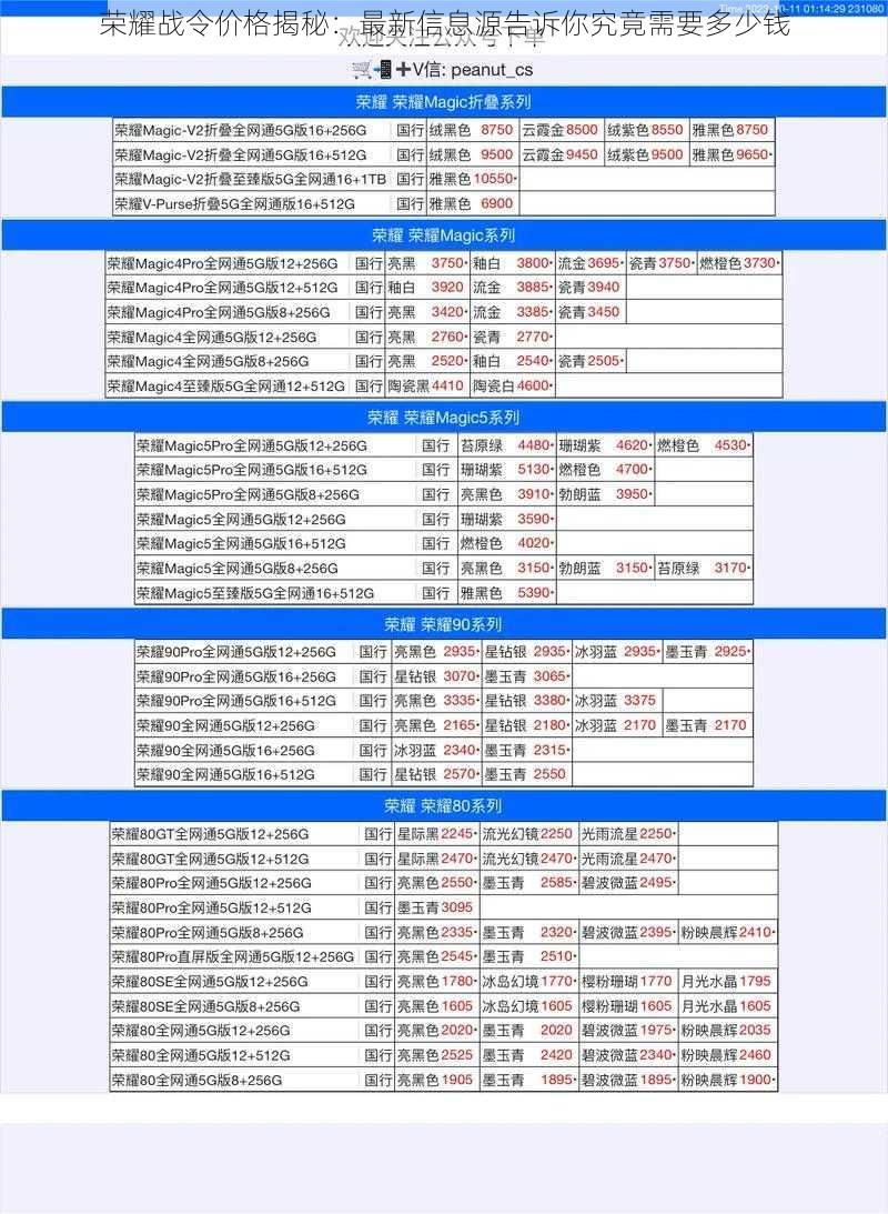 荣耀战令价格揭秘：最新信息源告诉你究竟需要多少钱