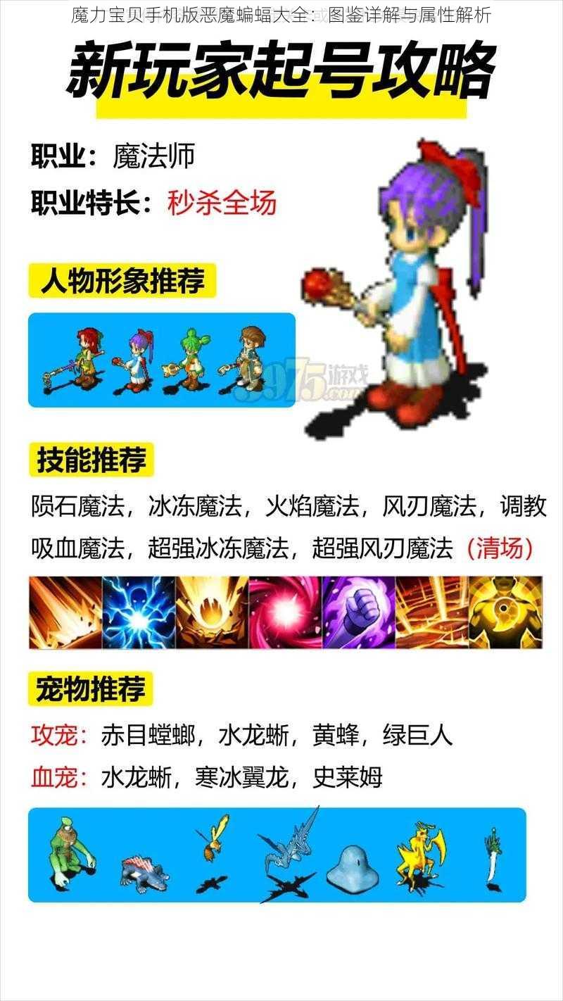 魔力宝贝手机版恶魔蝙蝠大全：图鉴详解与属性解析