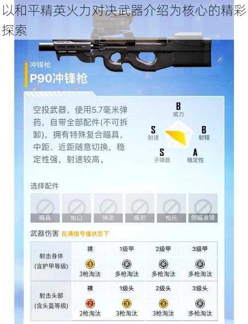 以和平精英火力对决武器介绍为核心的精彩探索