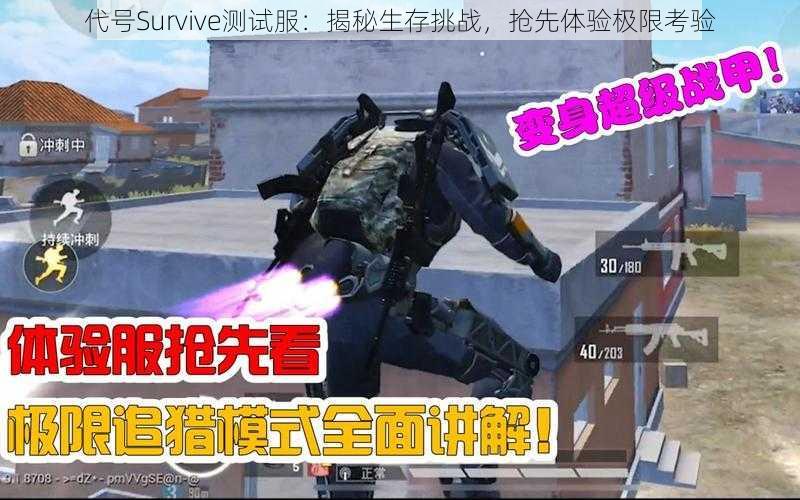 代号Survive测试服：揭秘生存挑战，抢先体验极限考验