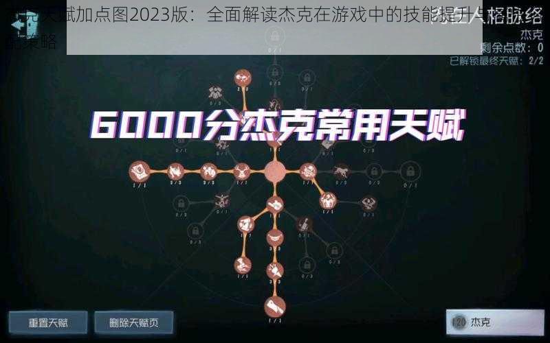 杰克天赋加点图2023版：全面解读杰克在游戏中的技能提升与属性分配策略