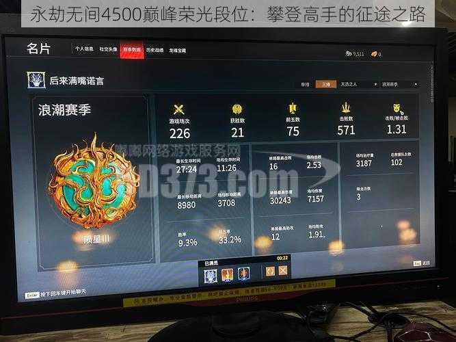 永劫无间4500巅峰荣光段位：攀登高手的征途之路