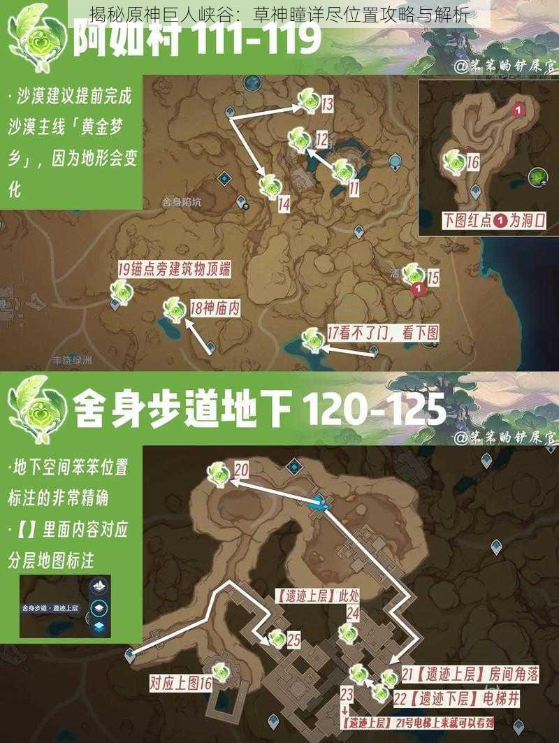 揭秘原神巨人峡谷：草神瞳详尽位置攻略与解析